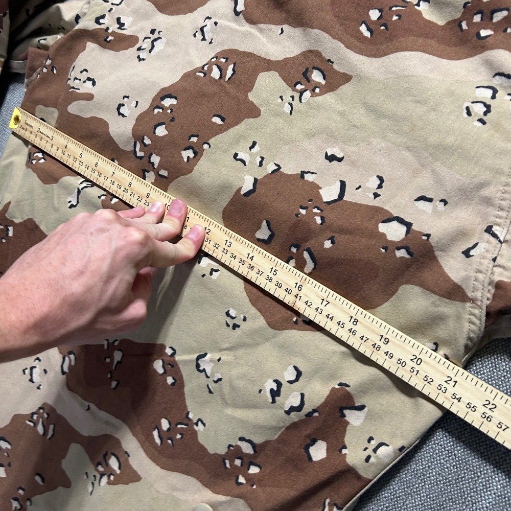 US Military Combat Coat Mens Small X-Long Tan Chocolate Chip Desert Camo Jacket - Picture 6 of 8